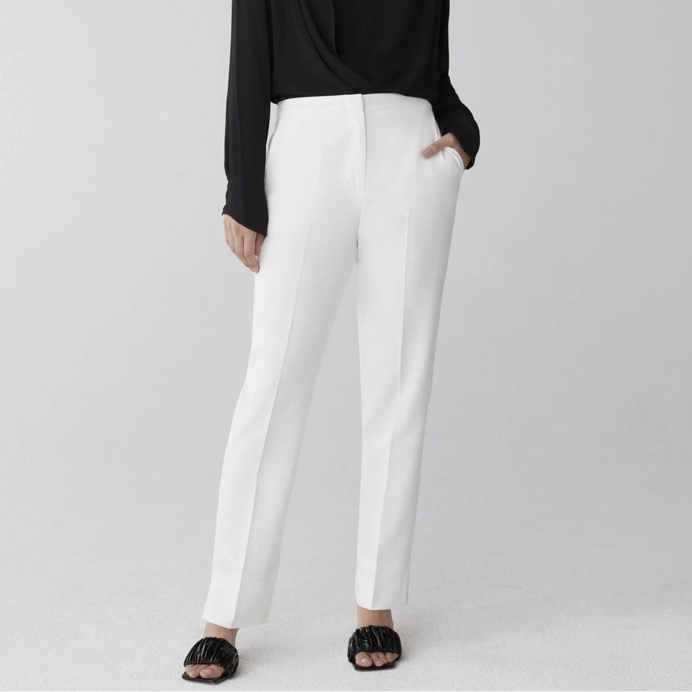 BCBGMAXAZRIA Off White Tarik Trouser (Size 6)